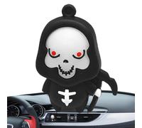 Clips de ventilación de esqueleto | Abrazadera de perfume de calavera de terror, clip de decoración de salida de aire acondicionado de coche, accesorios interiores de vehículos de Halloween