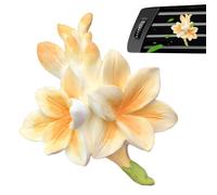 Clips de ventilación de flores | Ambientadores de coche Freesia | Eliminador de olores para el lugar de trabajo, decoración de fragancias automotrices