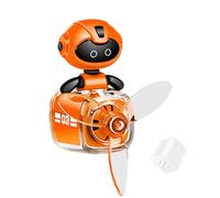 Clips de ventilación para coche, difusor de fragancia para coche - Perfume de piloto de robot de dibujos animados,Lindo difusor giratorio automático para, suministros para el interior del