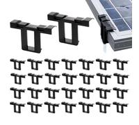 Clips desviadores de agua para panel solar | Fijación en T Fácil de instalar | Banda guía de agua borde panel solar | Para , jardín, autocaravana, techo, residencial,