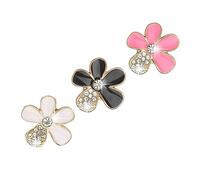 Clips D'évent De Voiture De Fleur, Asudaro 3 PCS Jolie Fleur Clips D'évent De Désodorisant De Voiture Diffuseur D'aromathérapie Clip D'évent Décoratif One Strass Brillant