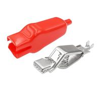 Clips eléctricos de - Clamp, eléctrico Spring Clip, metal contacto Jaw with Protective Cover, Power Testing Accessories Secure Grip, 75 mm Connector Set for Home Battery Charging