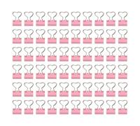 Clips en forma de corazón Clips de papel de fuerza de sujeción fuerte de metal rosa para organización del hogar de oficina 60 piezas