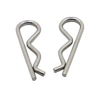 Clips en forma de horquilla de acero al carbono, Paquete de tamaños múltiples del sujetador pasador chaveta resorte en forma R acero inoxidable 65 for el coche(M1.2x24 10pcs)