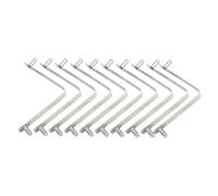 Clips En V para Cepillo De Piscina - 10 Unidades De Accesorios De Acero Inoxidable para Postes De Limpieza | Abrazadera De Mantenimiento para Telescópico Recogedor Rastrillo Pared Jardín Patio