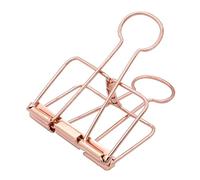 Clips extra grandes de 2 pulgadas, abrazaderas de papel grandes de oro rosa para suministros escolares de oficina (15 unidades)