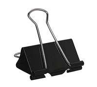 Clips extra Grandes para Carpetas de 2 pulgadas, 24 unidades de abrazaderas Grandes de Metal para papel, Color negro