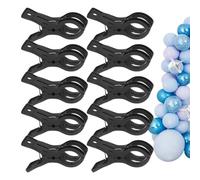 Clips For Balloon Arch - Heavy Duty Backdrop Spring Clamps, 10PC | Party Wedding Birthday Decoration Hardware, Home Improvement Woodworking Grip Tool With Non-Slip Rubber Tips Strength Support