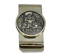 Clips for Billetes Clip for Billetes con Forma de Calavera, Clip for Billetes de latón for Hombres, Clip for Billetes de Regalo, Tarjetero for Hijo, Marido y Abuelo