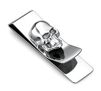 Clips for Billetes de Metal, Clips for Billetes for Efectivo, Billetera de Acero Inoxidable con Forma de Calavera y Esqueleto, Billetera con Clip for Billetes for Hombres
