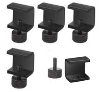 Clips for Cama de Impresora 3D, aleación de Aluminio, 4 Colores, Abrazadera for Cama con calefacción de Vidrio, Clips for Cama de Vidrio Ender 3(Svart)