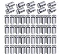 Clips for espejo, tornillos separadores, letrero de 50 piezas, kit acero inoxidable, accesorios montaje for vidrio (1/2X 3/4 pulgadas)