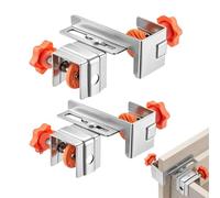 Clips frontales de cajón: 2 clips de fijación frontal de cajón, soporte en V, polea del cigüeñal, clip de acero inoxidable para carpintería, colocación y montaje de muebles