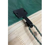 Clips Ganchos Reforzados para Lonas, Redes de Sombra, Redes Deportivas, toldos de Camping. | Tratamientos Anti UV, Bolsa de 6.