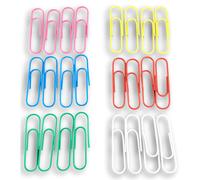 Clips gigantes de colores de 10 cm (4 pulgadas) de Butler in the Home (paquete de 24) (azul, amarillo, verde, blanco, rojo y rosa)