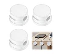 Clips magnéticos para cables, organizador magnético de cables de 12 unidades, ABS + clips magnéticos para gestión de cables, soporte para cables sin rastro para escritorio, cables de carga, cables de