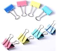 clips metálicos, Clips de papel, clips bulldog, clip bisagra metal for fotografías, fotos, suministros for el hogar y la oficina(50mm*12)