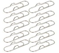 Clips metálicos multifuncionales for sujetar papel, bolígrafos, diarios, documentos, cuadernos, textos, etc.(Silver 10PCS)