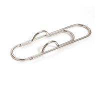 Clips metálicos multifuncionales for sujetar papel, bolígrafos, diarios, documentos, cuadernos, textos, etc.(Silver 1PCS)