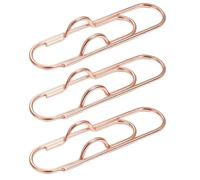 Clips metálicos multifuncionales for sujetar papel, bolígrafos, diarios, documentos, cuadernos, textos, etc.(Rose Gold 3PCS)