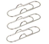 Clips metálicos multifuncionales for sujetar papel, bolígrafos, diarios, documentos, cuadernos, textos, etc.(Silver 3PCS)