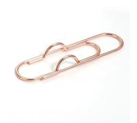 Clips metálicos multifuncionales for sujetar papel, bolígrafos, diarios, documentos, cuadernos, textos, etc.(Rose Gold 1PCS)