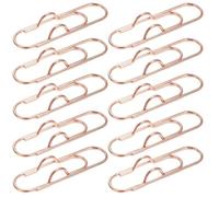 Clips metálicos multifuncionales for sujetar papel, bolígrafos, diarios, documentos, cuadernos, textos, etc.(Rose Gold 10PCS)