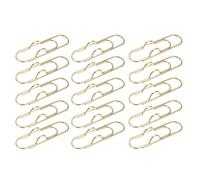 Clips metálicos multifuncionales for sujetar papel, bolígrafos, diarios, documentos, cuadernos, textos, etc.(Gold 15PCS)