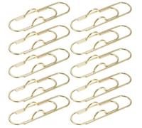Clips metálicos multifuncionales for sujetar papel, bolígrafos, diarios, documentos, cuadernos, textos, etc.(Gold 10PCS)