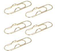 Clips metálicos multifuncionales for sujetar papel, bolígrafos, diarios, documentos, cuadernos, textos, etc.(Gold 5PCS)