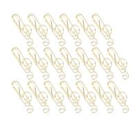 Clips Musicales, Clips de Papel, Claves de Música, Cinta, Sujetadores Adhesivos, 20 Piezas Nota Musical Clip de Papel Carpeta de Música Forma Creatividad Modelado Metal Craft (Oro)