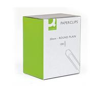 Clips Niquelados Q-Connect Nº1,5 30 Mm Caja De 100 Unidades