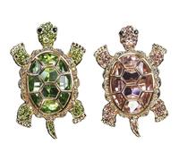 clips para ambientador de coche, diseño de tortuga con brillantes y pastillas de aromaterapia, 2 x 1, 4 pulgadas, decoración estética para el interior del coche, para mujeres y niñas.