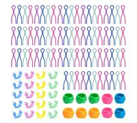 Clips para Bobinas de Hilo Plástico Abrazaderas Hilo Porta de Canillas Protectores de Carretes Coser Soportes Sujetador Organizador para Máquina de Bobina Control Anti-enredos Canillas(100 pcs)