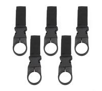 Clips para botellas de agua, 4 piezas, correa de hebilla colgante de nailon para cinturón de bicicleta, equipo de camping al aire libre y pesca (negro)