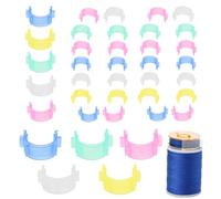 Clips para Canillas De Costura,Porta Clips De Hilo Colorido 100 Unidades - Herramienta Anticaída para Acolchado, Bordado, Parches, Confección de Ropa y Manualidades