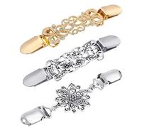 Clips Para CáRdigan Con Chal 3 piezas suéter chal clips vestidos cárdigan broche de cuello clip vintage camisas for mujeres para Camisa(1)