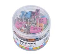 Clips para carpetas, 40 PCS Caja Linda creatividad Color Cara sonriente Titulares Clips de papel coloridos Clip de carpeta de papel de metal para la escuela Oficina Material de metal Diseño