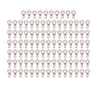 Clips para carpetas de estrellas Clips para carpetas pequeños Dibujos animados lindos Huecos Fuerza de sujeción fuerte Abrazaderas de papel de metal resistentes para boletos de (Oro rosa)