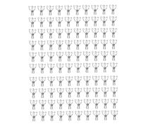 Clips para carpetas de gatos, abrazaderas de papel de hueca de Metal con fuerza de sujeción fuerte para suministros de oficina, documentos, regalos para niños, 100 Uds. (Plata)