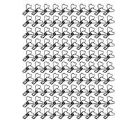 Clips para carpetas Pequeños de metal en forma de corazón Huecos Fuerza de sujeción fuerte Clips para carpetas de oficina para documentos Certificados Boletos 100 piezas (Negra)