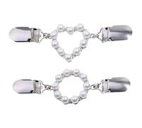 Clips para Chal 2 pinzas for chal, broche de corazón, alfiler de aleación resistente, cierres for cárdigan, adornos for ropa, pinza for suéter.