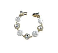 Clips Para Chales Y CáRdigans 2 broches flexibles con cuentas y perlas for cuello de cárdigan o ropa(Color-06)