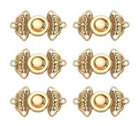 Clips Para Chales Y CáRdigans 6 piezas de broches metálicos for coser, for suéteres, bufandas, cheongsams, capas y mantos(Gold-02)