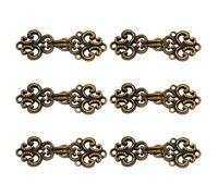 Clips Para Chales Y CáRdigans 6 piezas de broches metálicos for coser, for suéteres, bufandas, cheongsams, capas y mantos(Bronze-04)