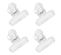 Clips Para Chips, 4 Piezas Clips De Plástico Transparente Abrazaderas Clips Para Bolsas De Chips Clips Para Bulldog Clips Para Bisagras Abrazaderas Para Bolsas De Alimentos Clips De Papel De(L)
