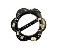 Clips para corbata de camiseta, Paquete de 10 hebillas resina con forma flor for bufanda y camiseta, multicolor, 25 mm 30(1,Inner 25mm 10pcs)