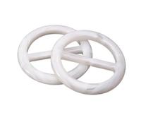 Clips para corbata de camiseta, Paquete de 10 hebillas resina for cinturón, bufanda, camiseta, anillos, clips, multicolor, varios tamaños(White 10pcs,Inner 50mm)