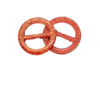 Clips para corbata de camiseta, Paquete de 10 pinzas multicolor resina for bufandas y camisetas mujer (25-30 mm)(Orange Glitter,30mm 10PCS)