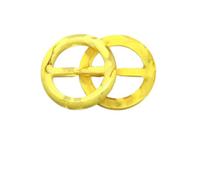 Clips para corbata de camiseta, Paquete de 20 hebillas multicolor resina for bufanda y camiseta for mujer, en varios tamaños(Pattern Yellow,25mm 20pcs)